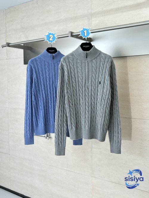 Ralph Lauren Plaid Knitted Zip-Up Sweater W6010803