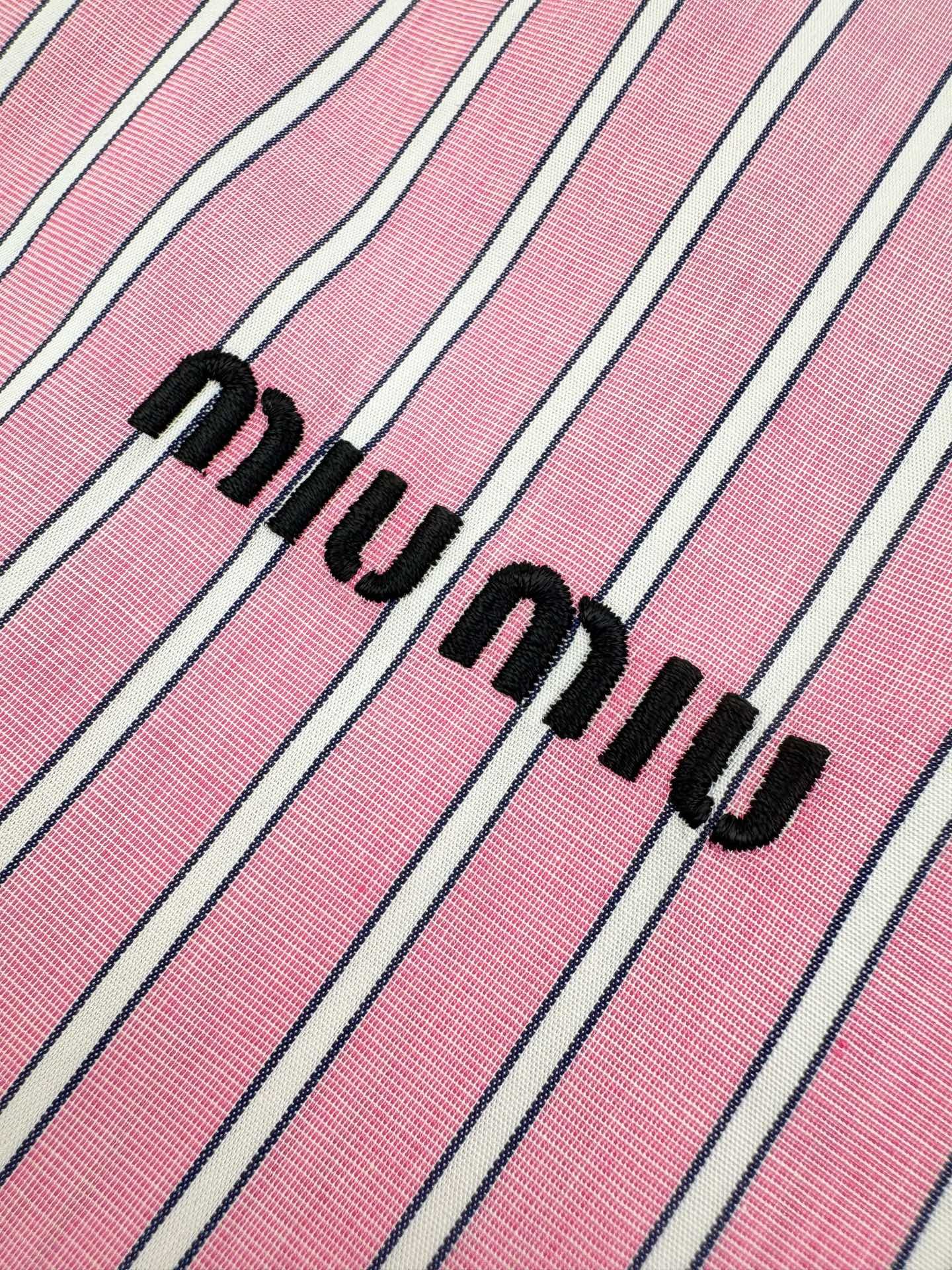 Miu Miu Pink Cotton Shirt W6010904 - Image 6
