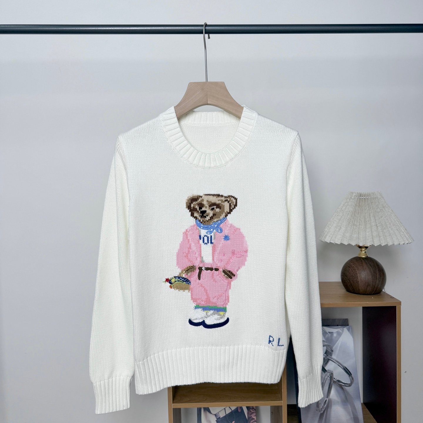 RL Heavy Industry Cartoon Little Bear Round-neck College Sweater W6011002 - Image 2