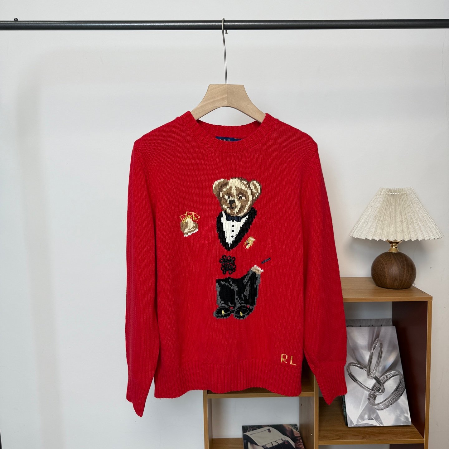 RL Heavy Industry Cartoon Little Bear Round-neck College Sweater W6011002 - Image 3