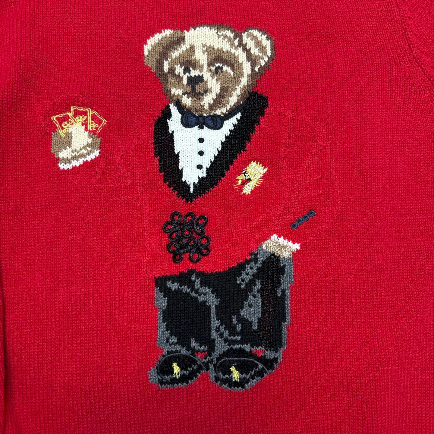 RL Heavy Industry Cartoon Little Bear Round-neck College Sweater W6011002 - Image 6