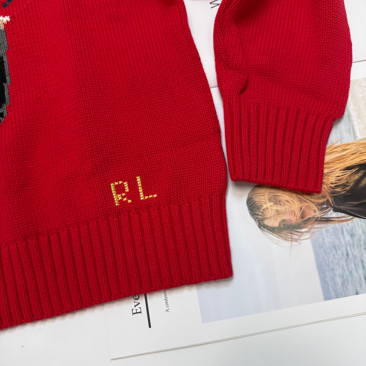 RL Heavy Industry Cartoon Little Bear Round-neck College Sweater W6011002 - Image 8