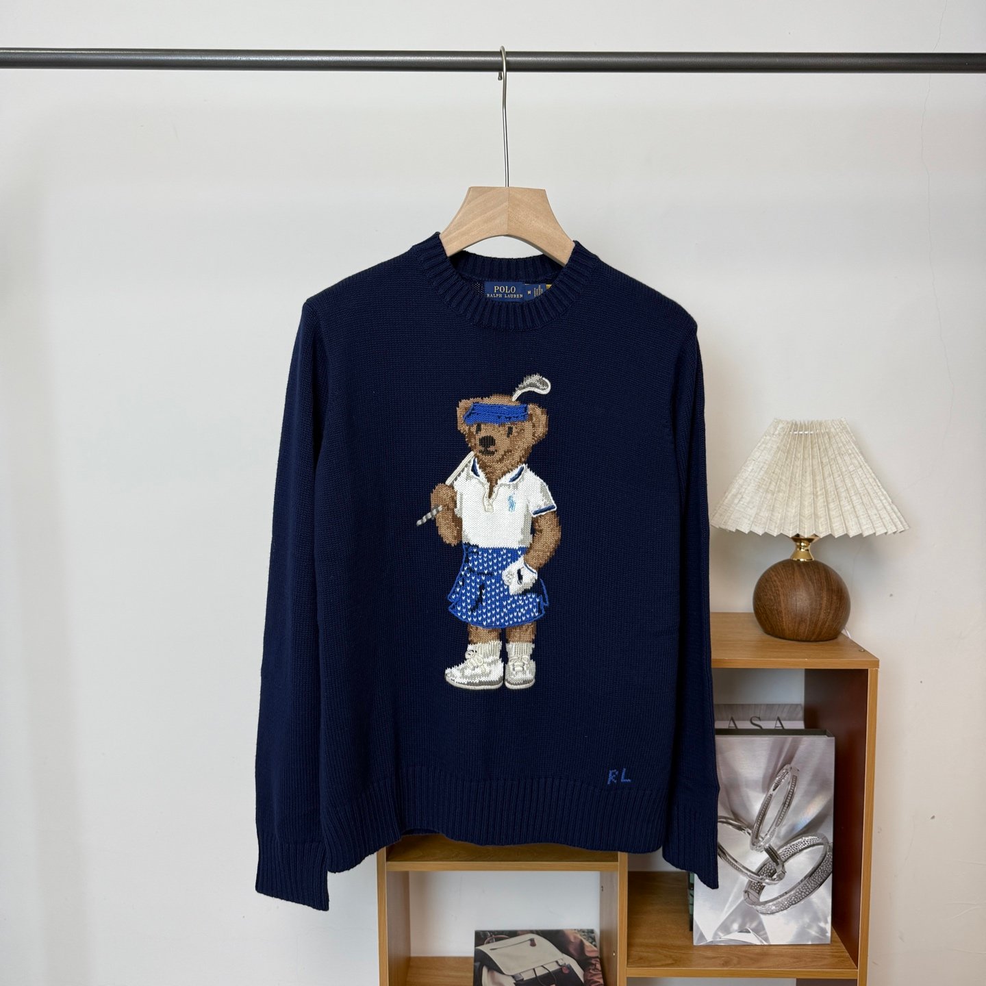 RL Heavy Industry Cartoon Little Bear Round-neck College Sweater W6011002 - Image 4