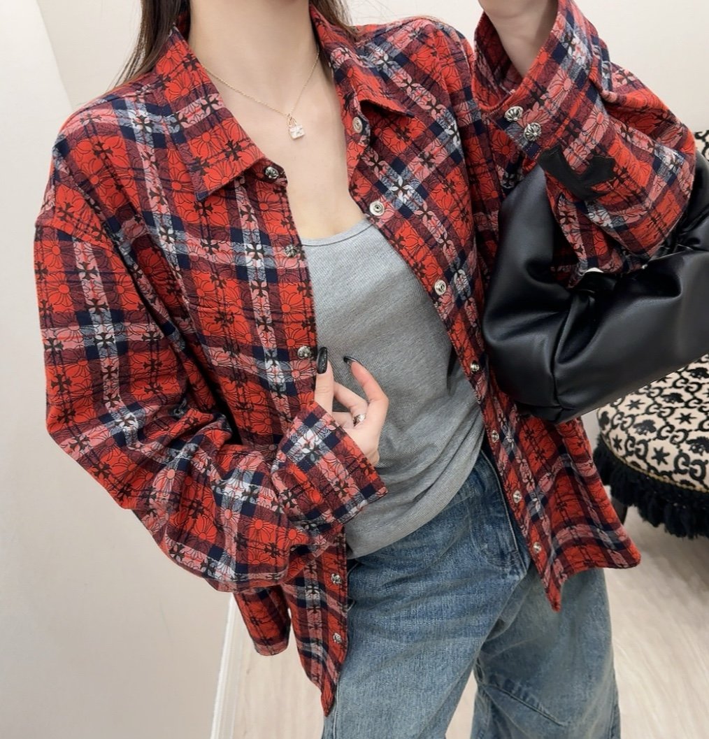 Chrome Hearts Cross Pattern Flannel Shirt W6011202 - Image 9