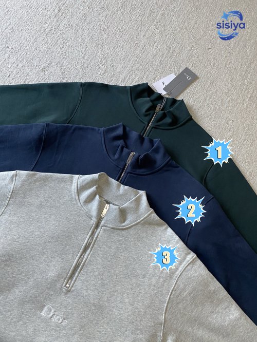 Dior Sweatshirt with Zipped Neckline M6011203