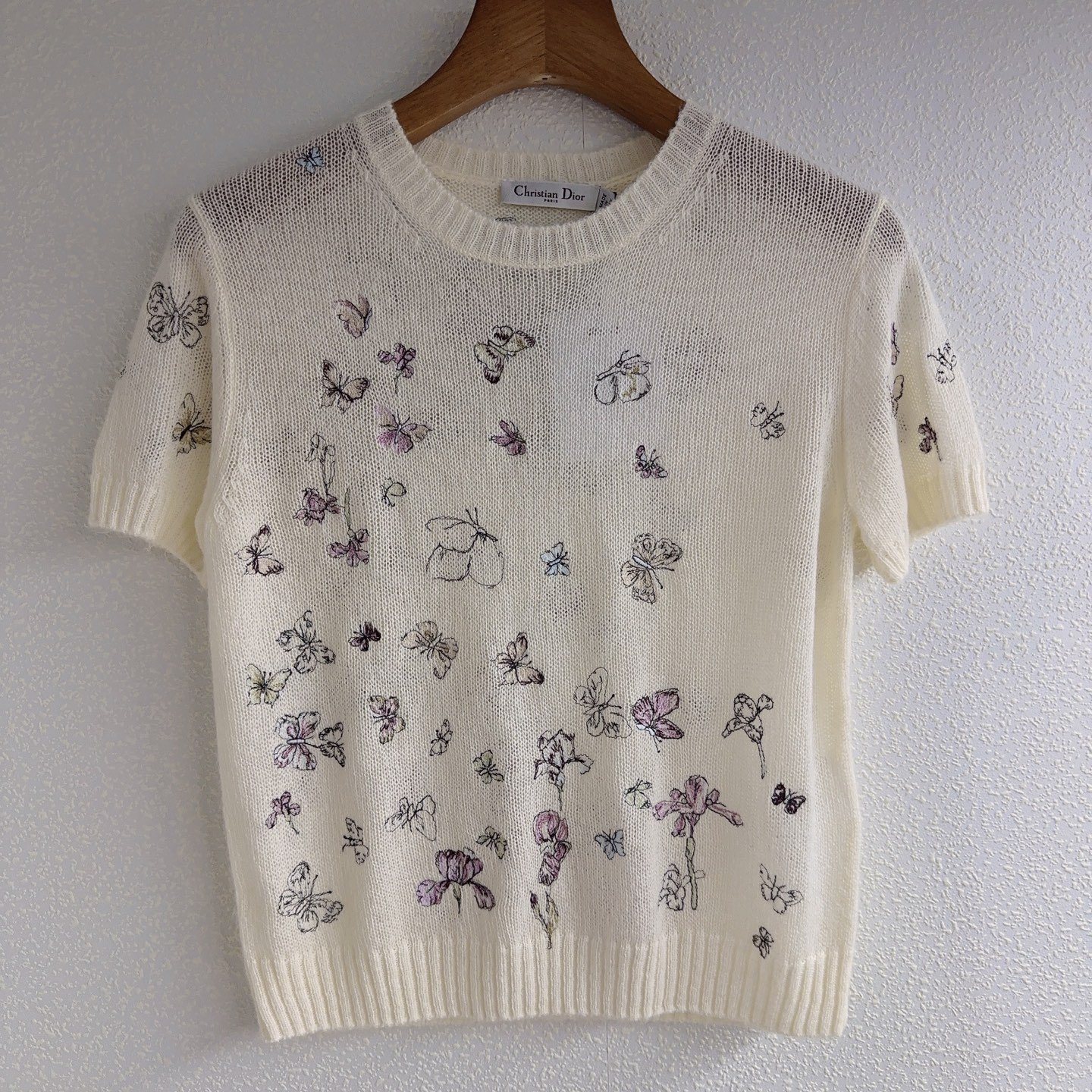 Dior Embroidered Sweater White Alpaca W6011201