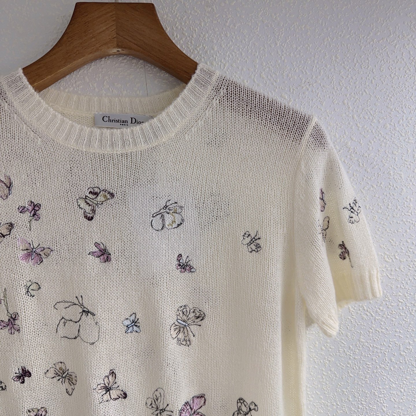 Dior Embroidered Sweater White Alpaca W6011201 - Image 5