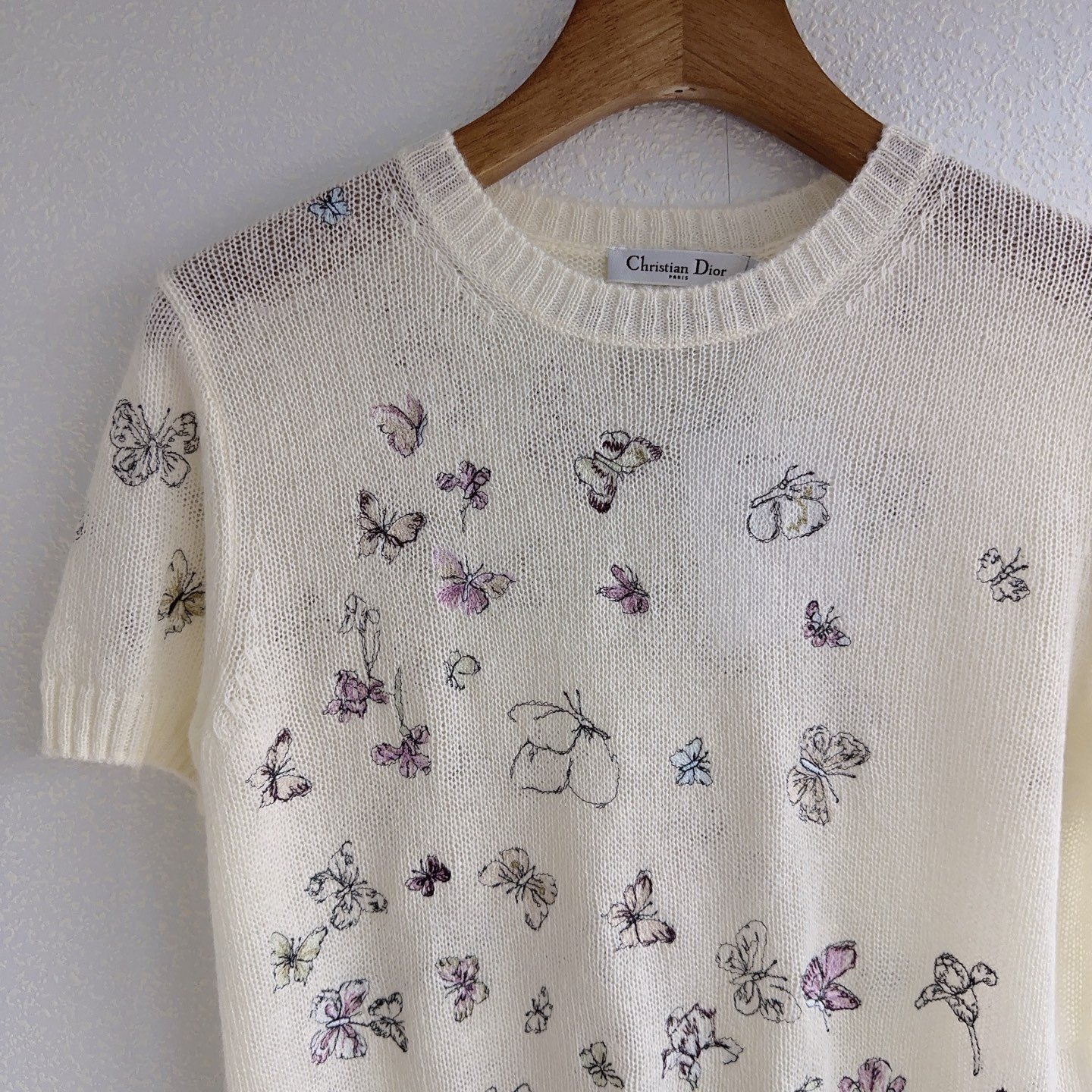 Dior Embroidered Sweater White Alpaca W6011201 - Image 6