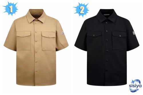 Moncler Cotton Gabardine Short Sleeve Shirt M6011304