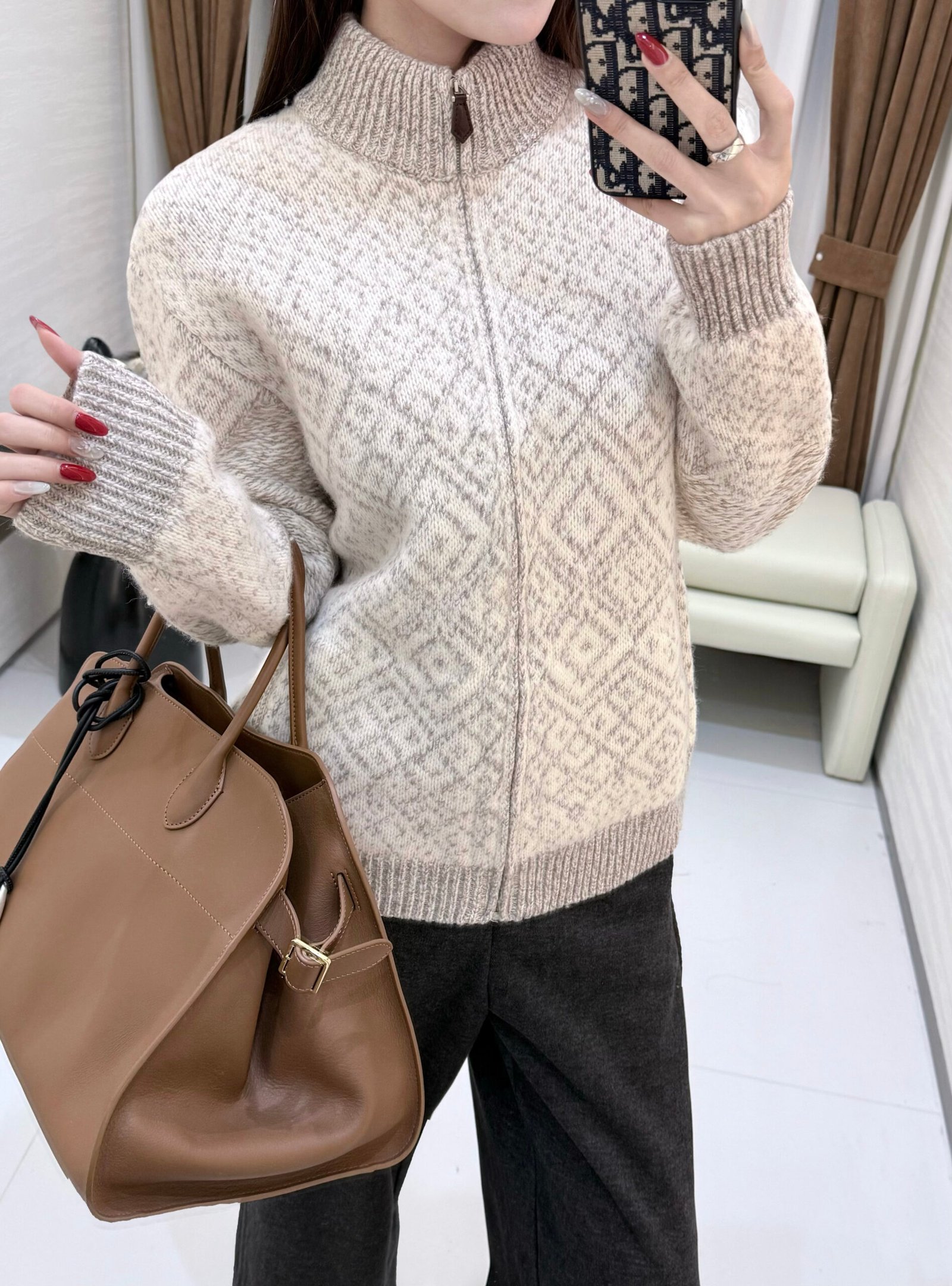 Loro Piana Paroo Sweater Cashmere Beige W6011604 - Image 10