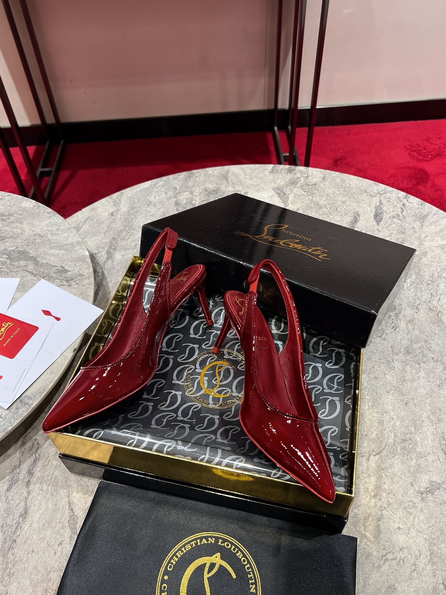 Christian Louboutin Sporty Kate Patent Leather High Heels B6011701 - Image 5