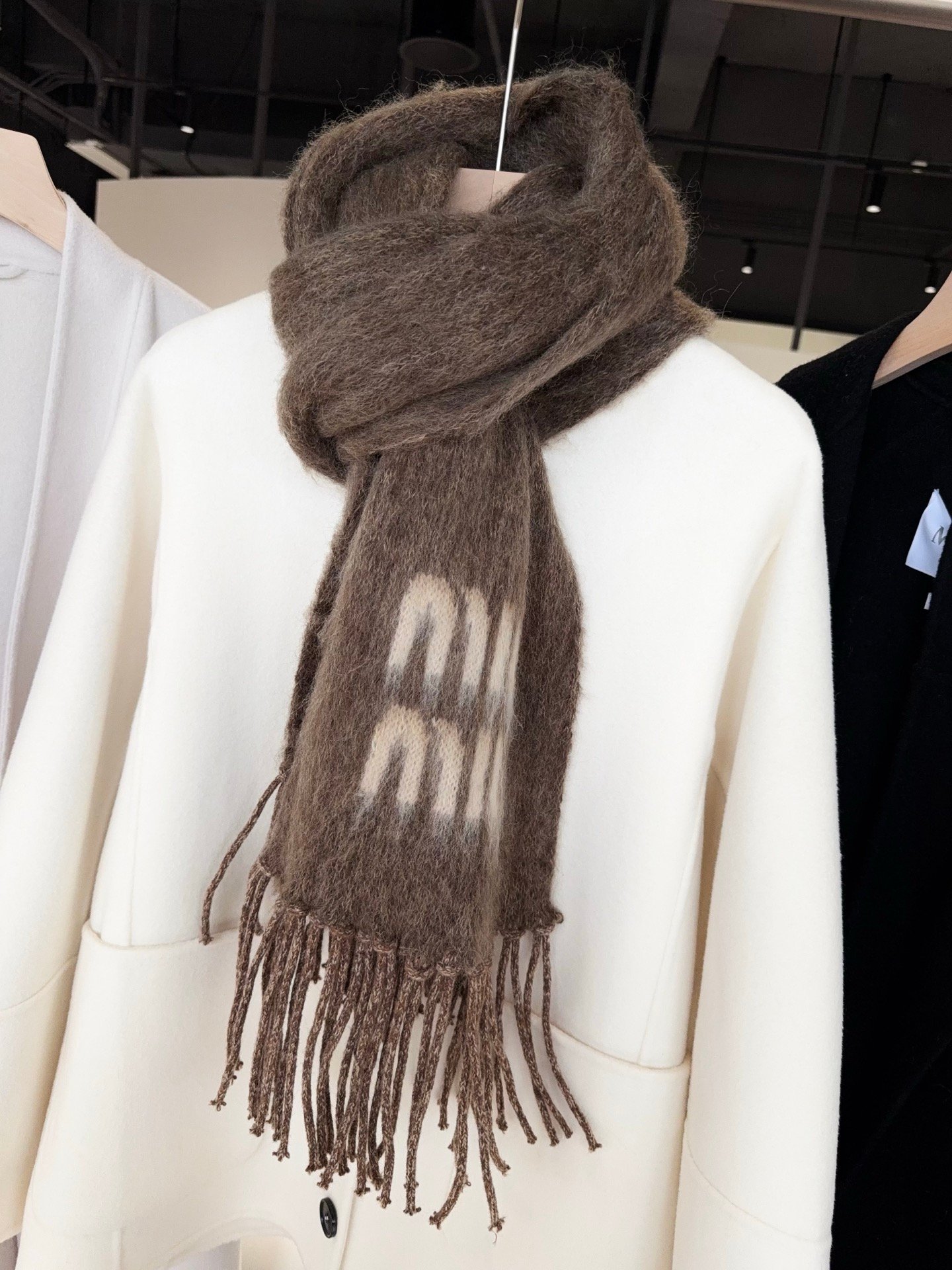 Miu Miu Tobacco Wool And Mohair Scarf W6012204 - Image 4