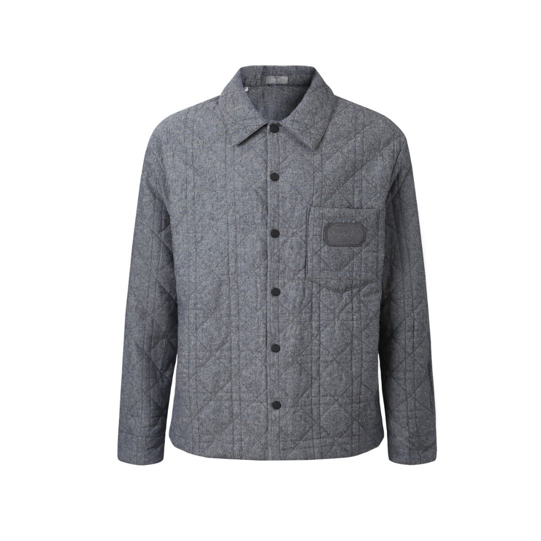 DIOR Embroidered Logo Shirt-style Coat M6012206
