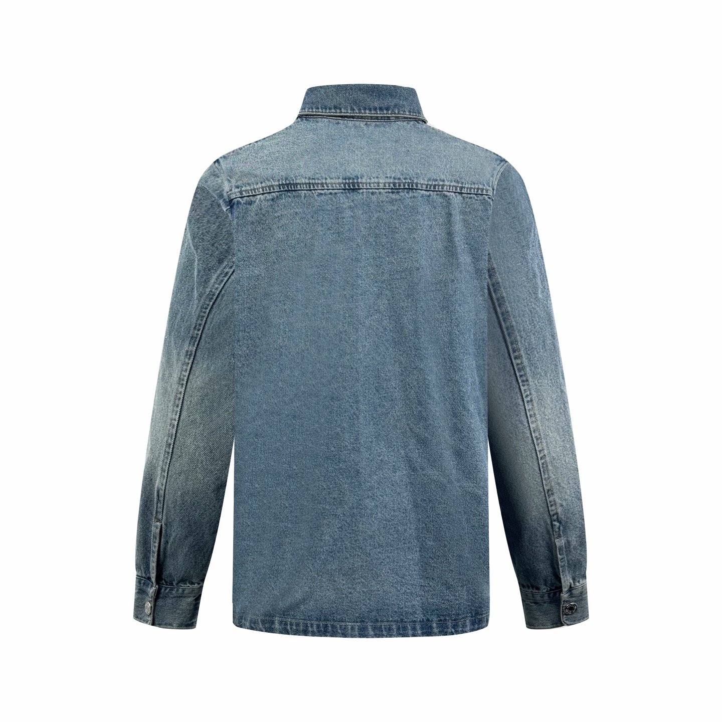 AMI PARIS Ami de Coeur Washed Denim Shirt M6012304 - Image 3