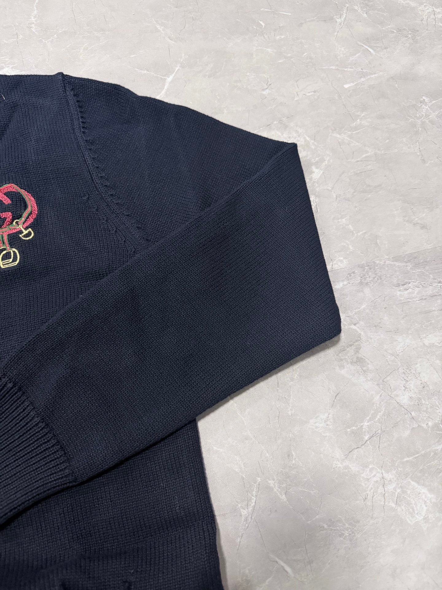 GUCCI Dark Blue Knitted Wool Cardigan M6012305 - Image 4