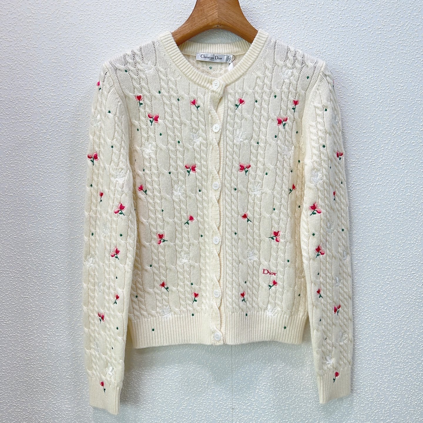 DIOR Heavyweight Embroidered Round-neck Knit Cardigan W6012308