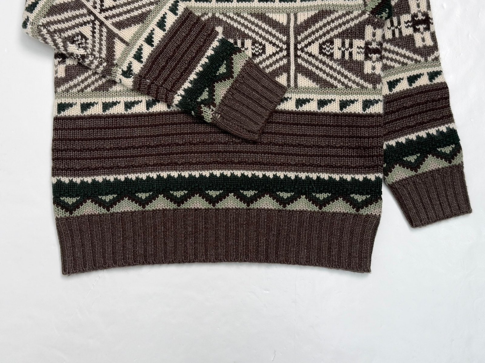 Polo geometric pattern knitted sweater with a semi-high collar W6012706 - Image 5