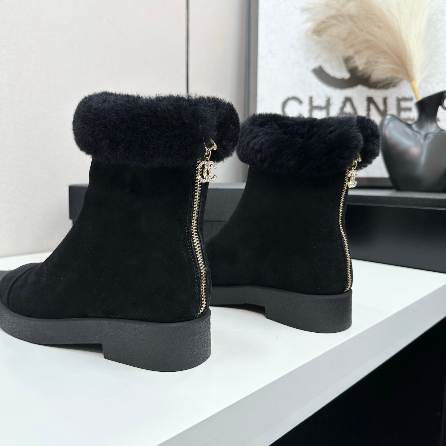 Chanel Shearling Sheepskin High Boots B6012803 - Image 10