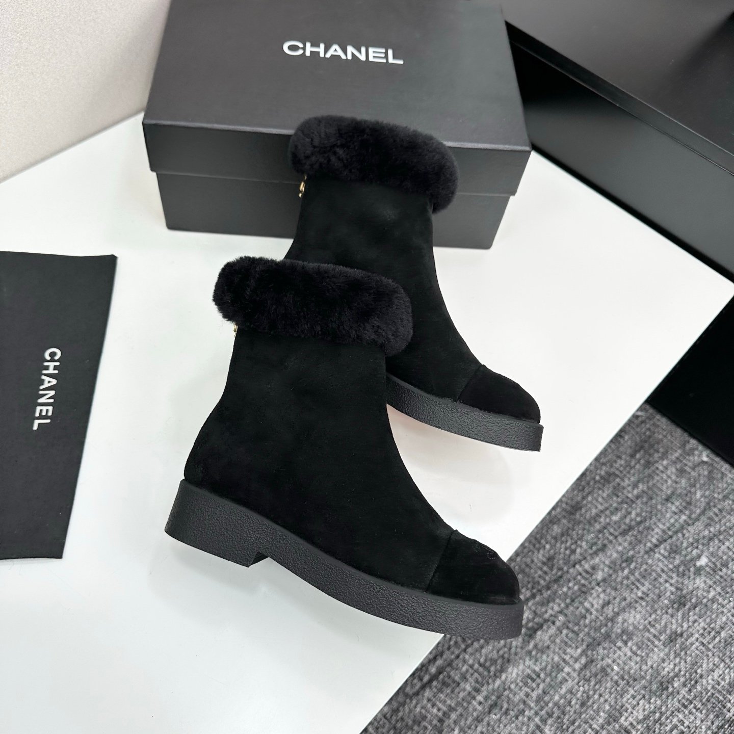 Chanel Shearling Sheepskin High Boots B6012803 - Image 12