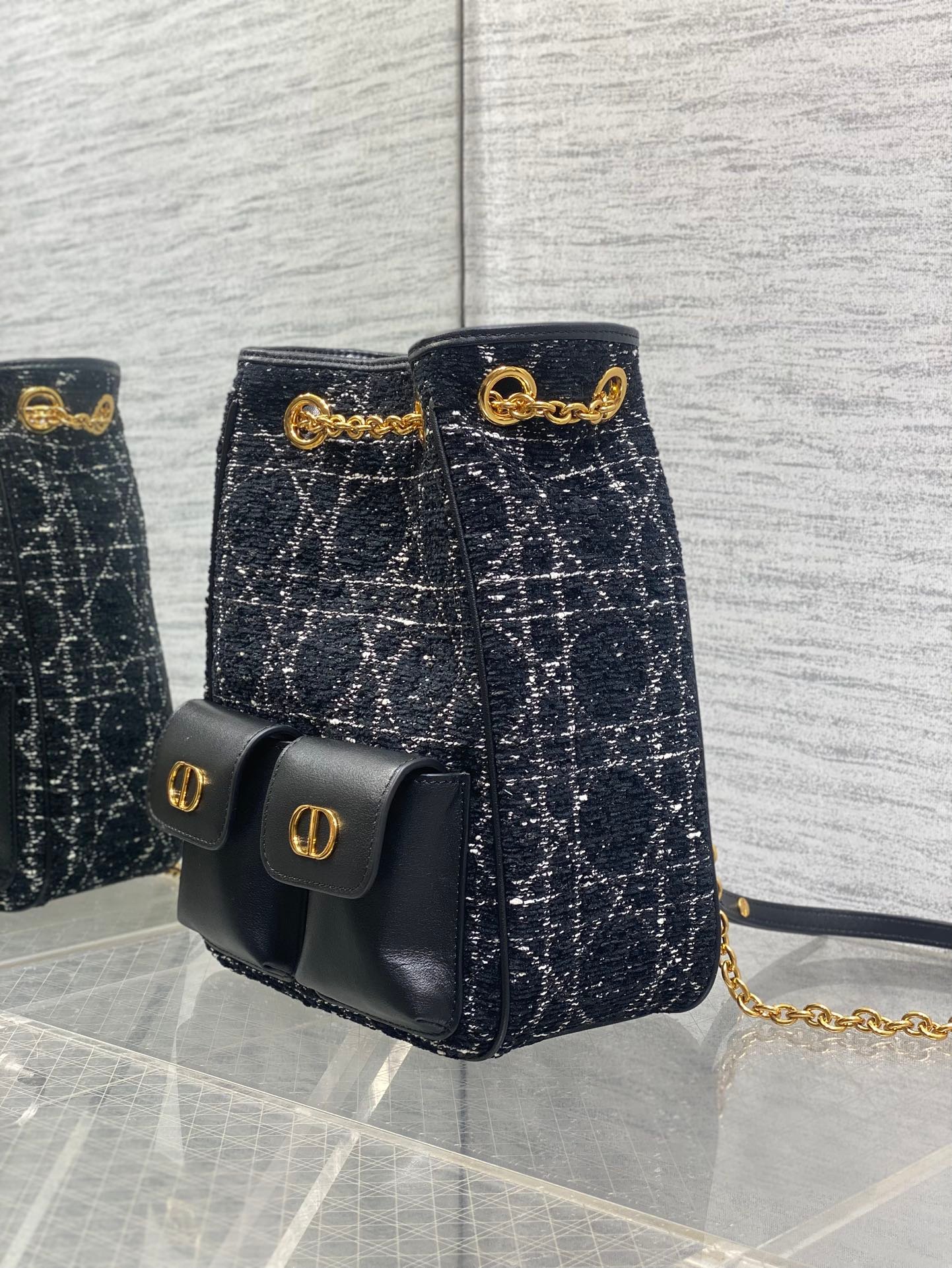 DIOR double-shoulder lucky bucket backpack B6012807 - Image 3