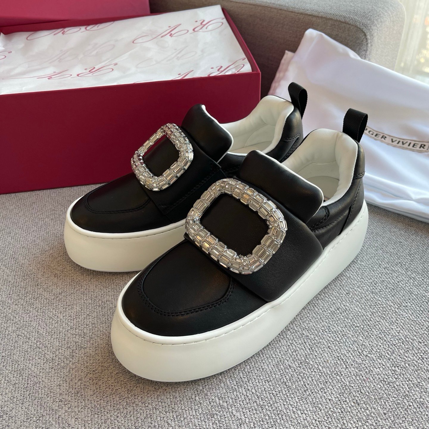 Roger Vivier Viv' Up Sneakers in leather B6012901 - Image 3