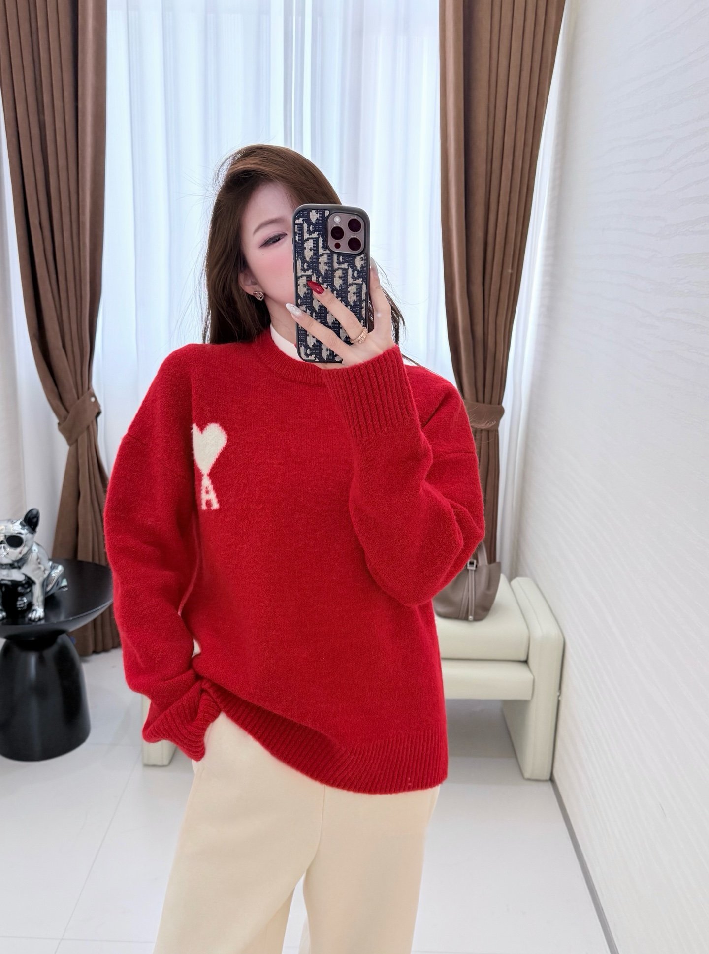 AMI Paris Ami De Coeur Alpaca-Wool Sweater W6020205 - Image 10