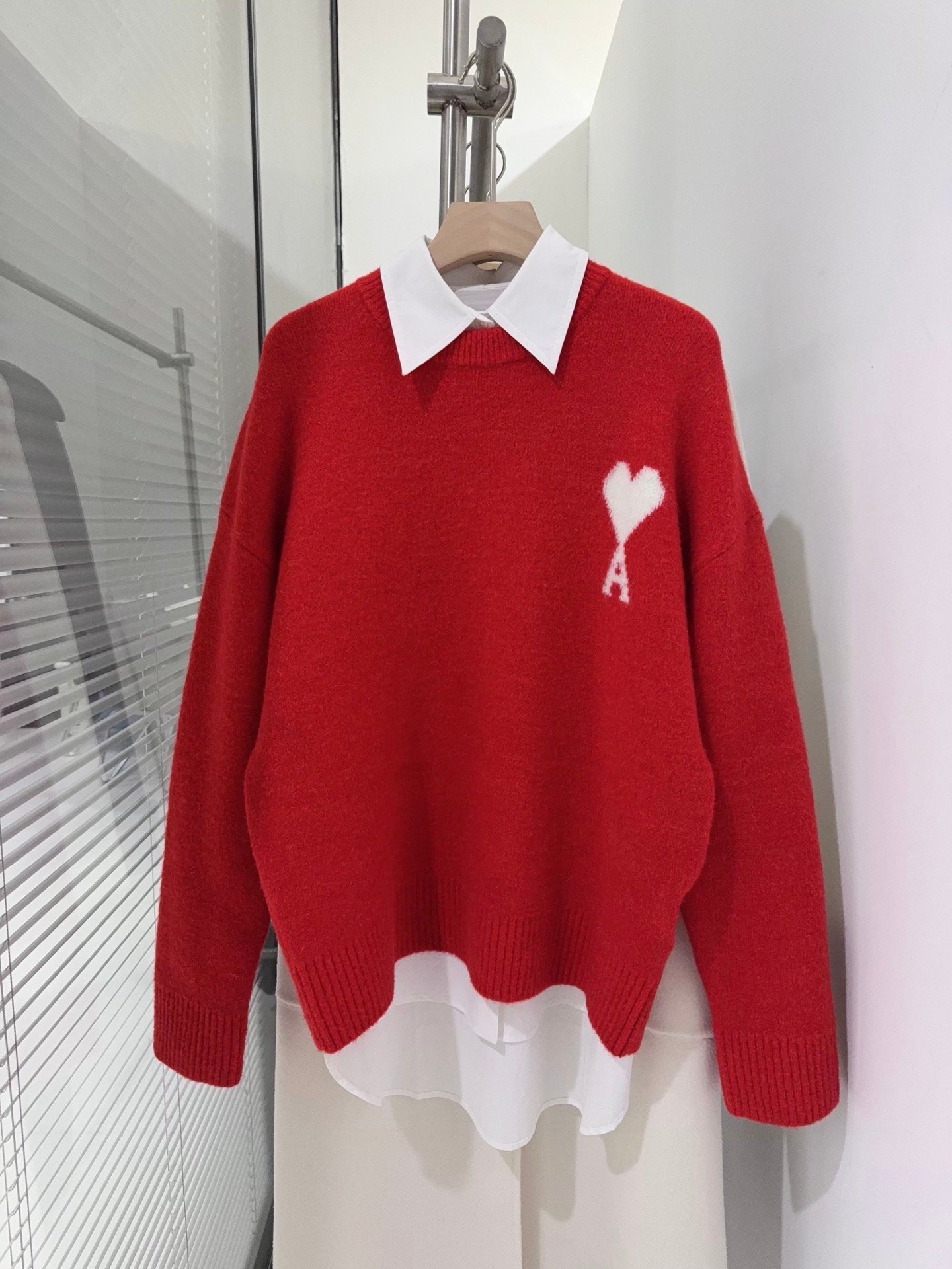 AMI Paris Ami De Coeur Alpaca-Wool Sweater W6020205