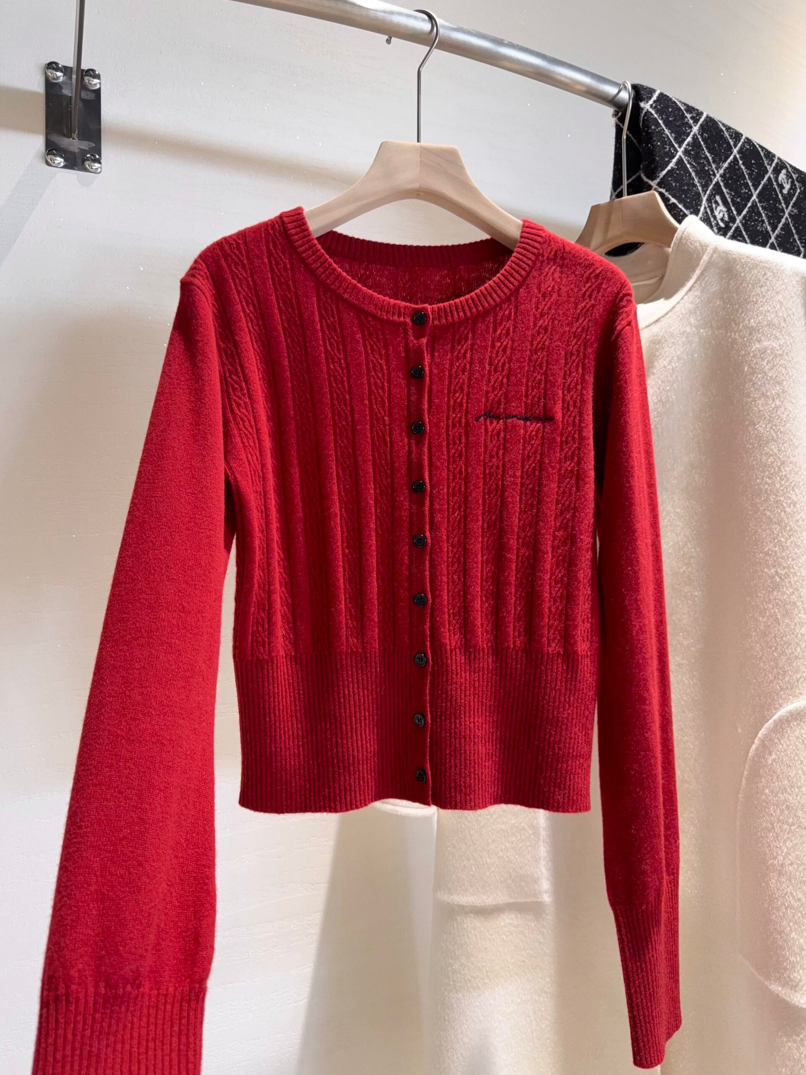 ANN ANDELMAN Embroidered Letter Logo Sweater W6020303