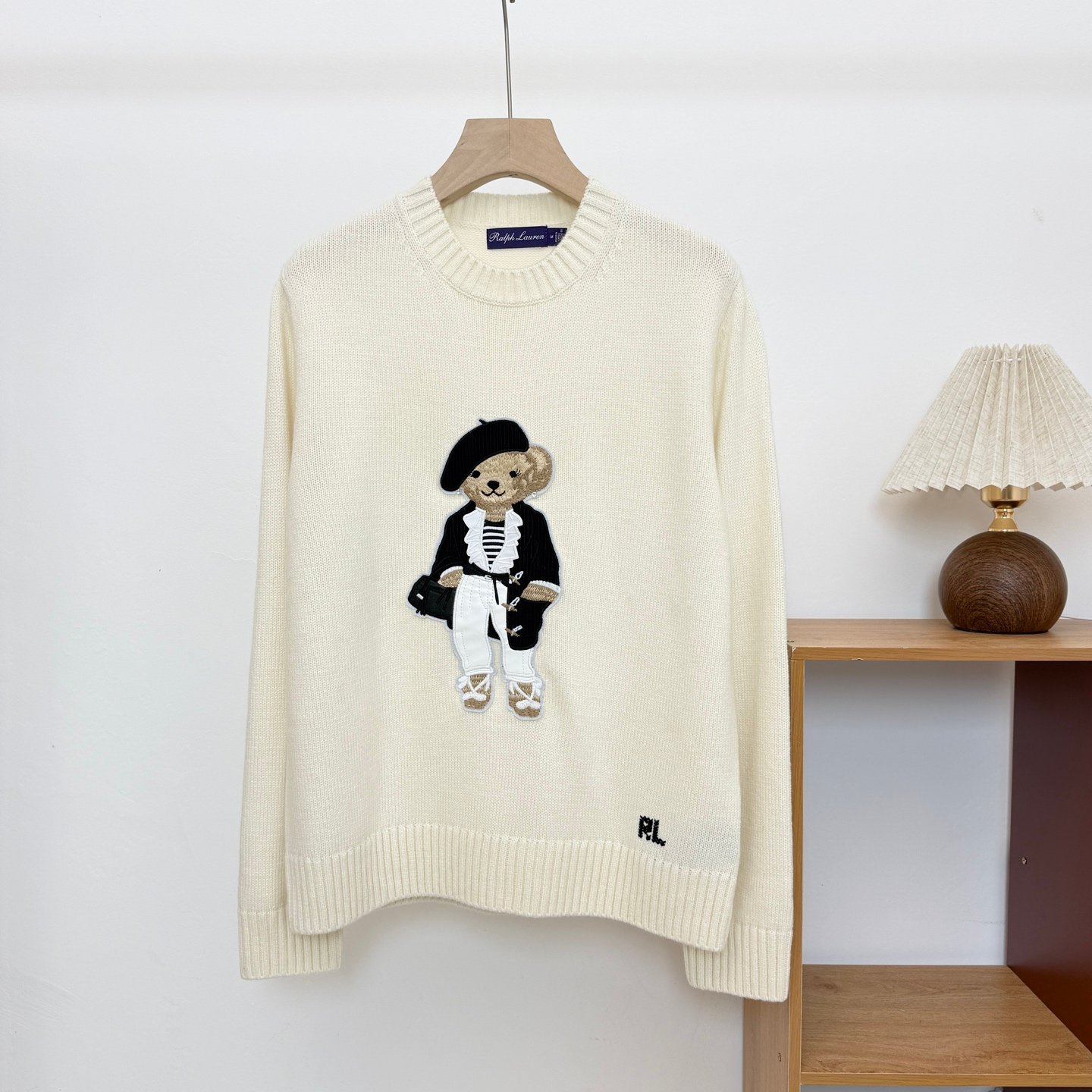 RL Round-neck Heavyweight Patch Embroidered Bear W6020304