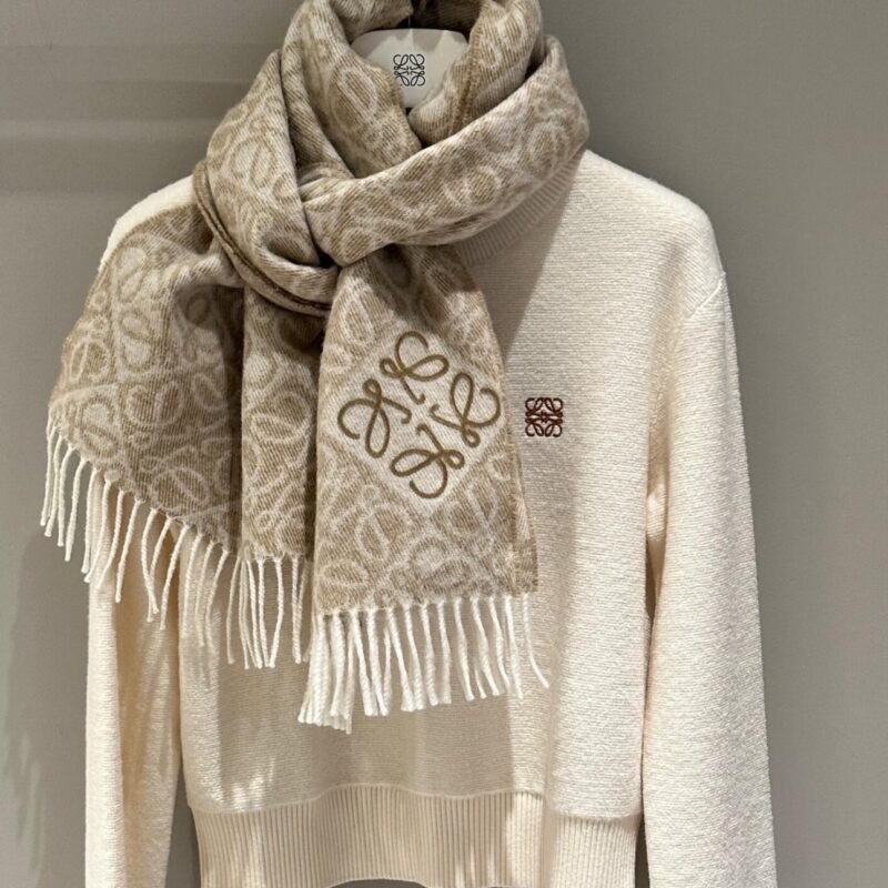 LOEWE Fringed intarsia wool W6020306