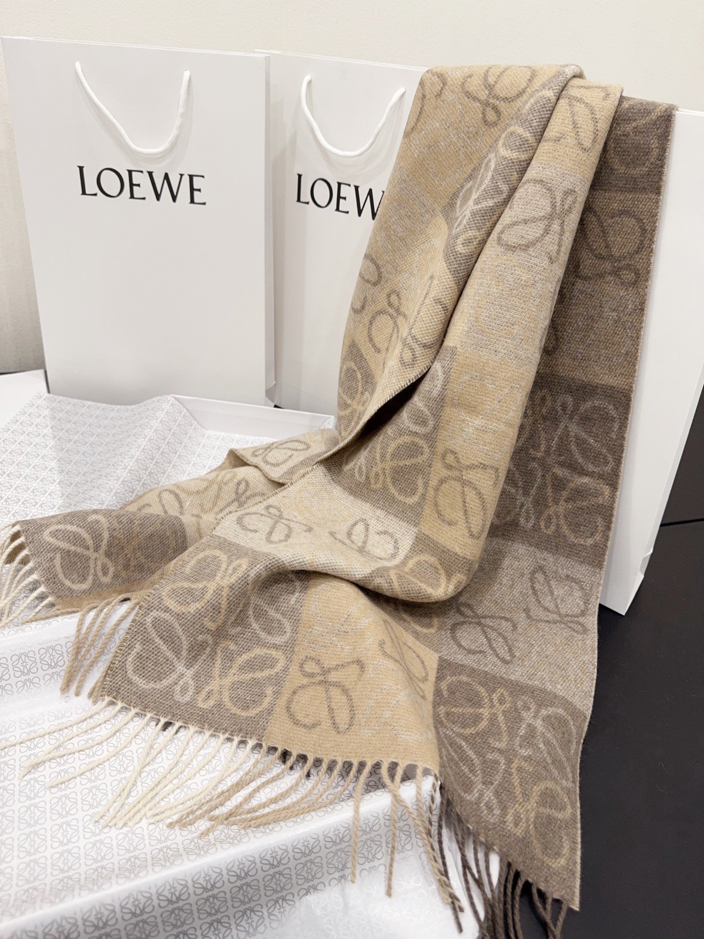 LOEWE Fringed intarsia wool W6020306 - Image 4