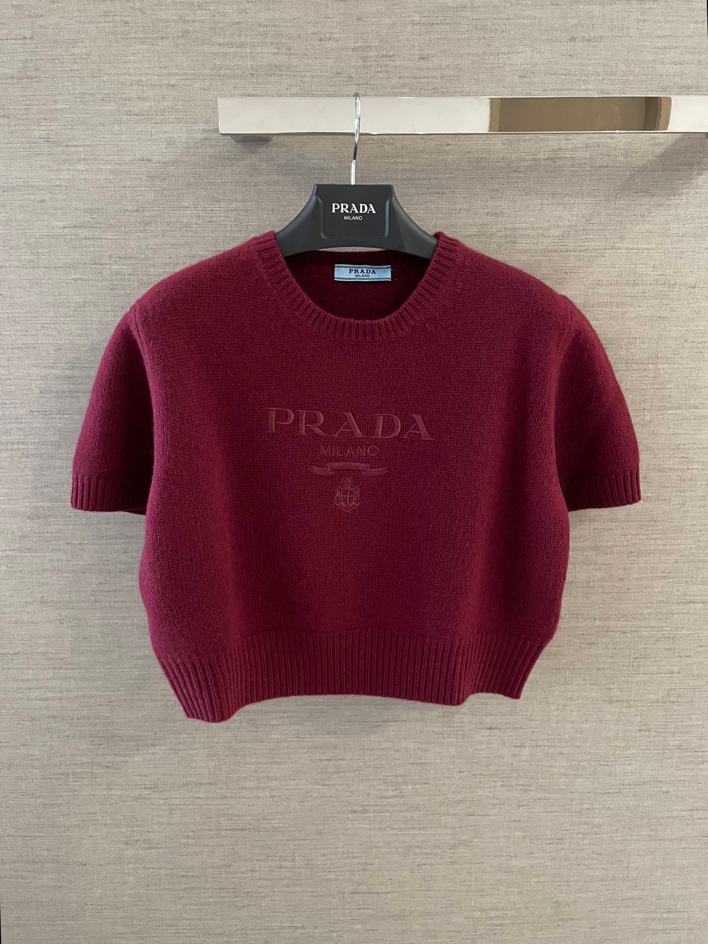 Prada logo-embroidered crew-neck Knitwear W6020308 - Image 6