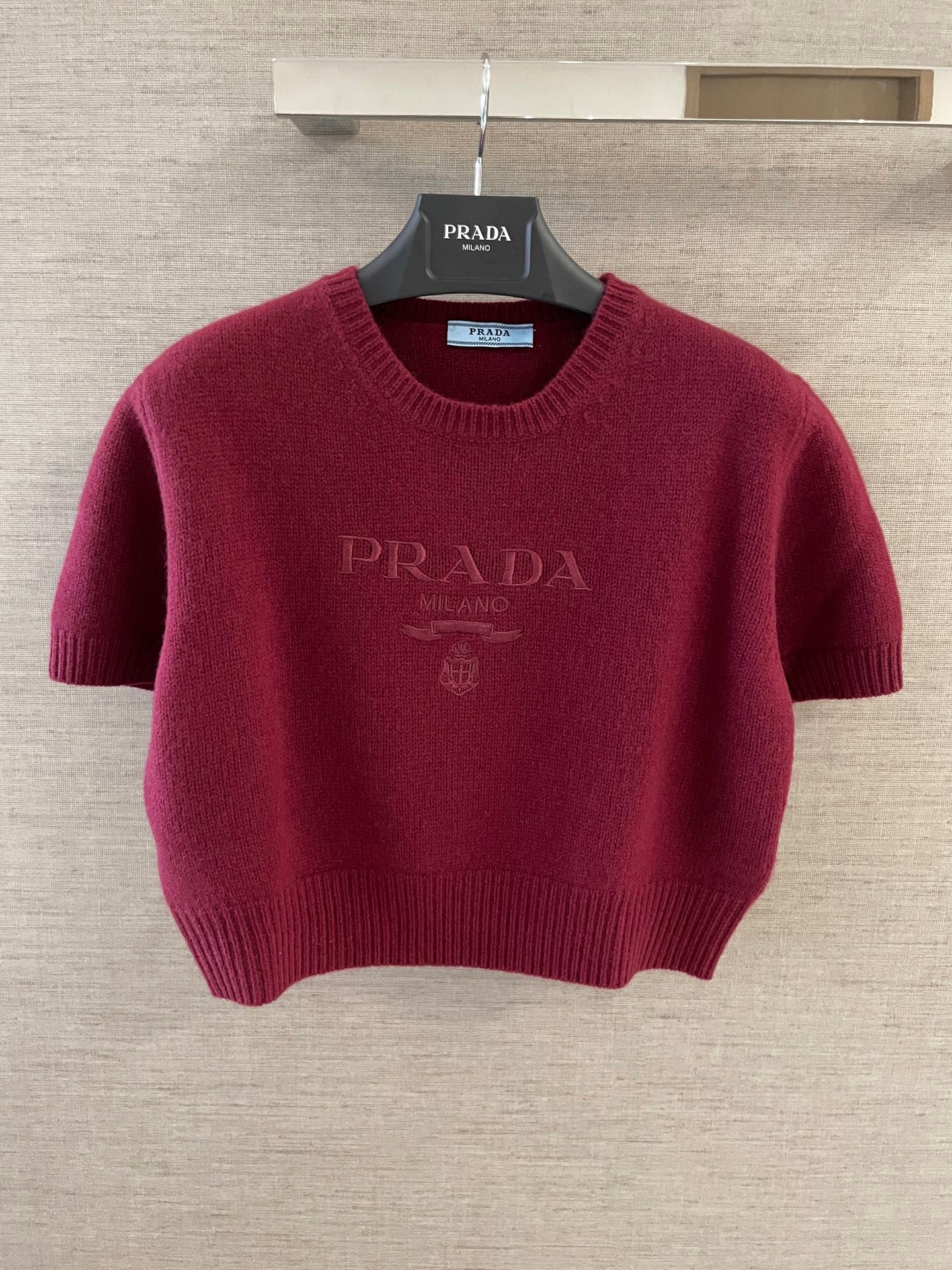 Prada logo-embroidered crew-neck Knitwear W6020308 - Image 7