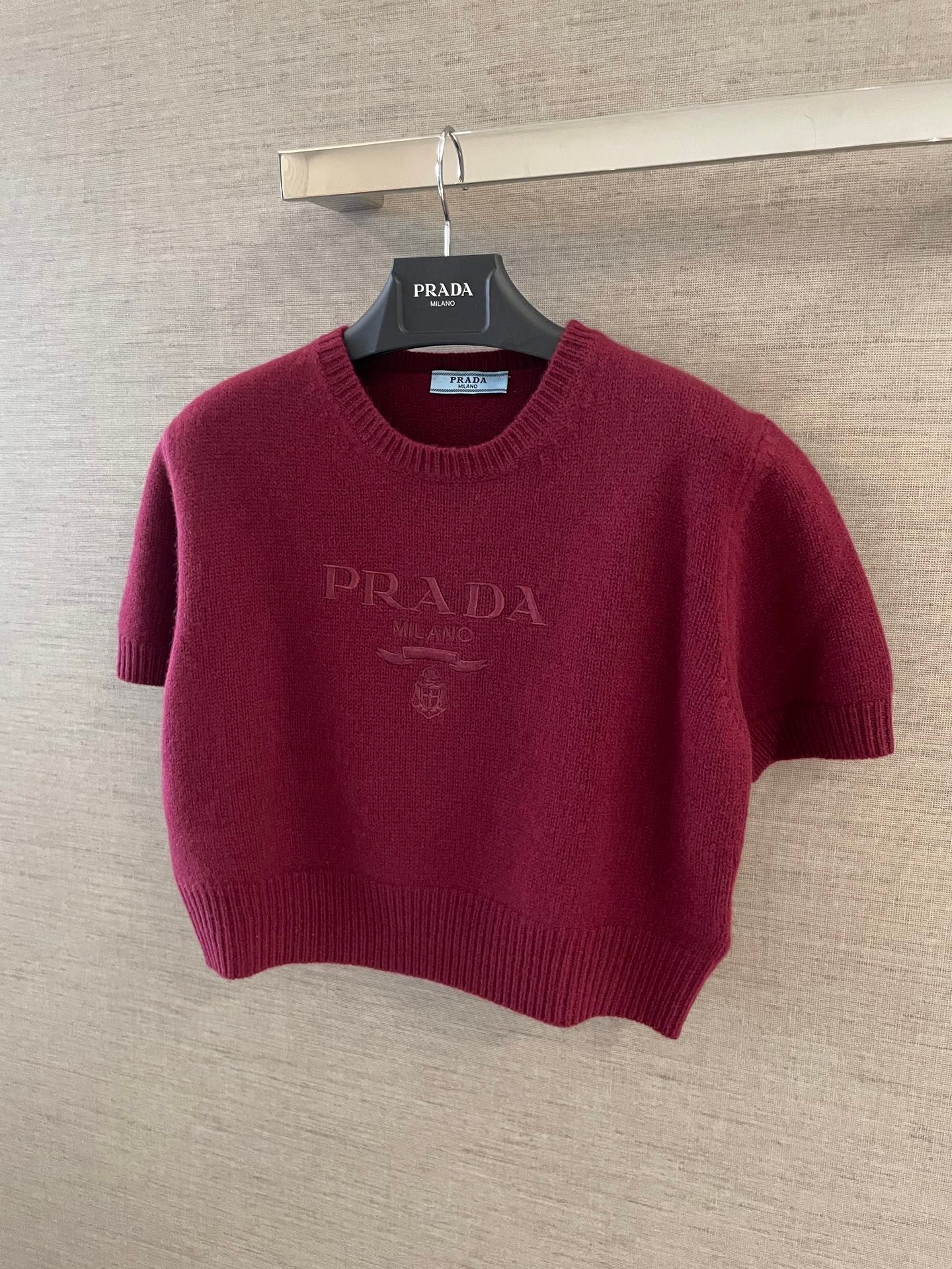 Prada logo-embroidered crew-neck Knitwear W6020308 - Image 8