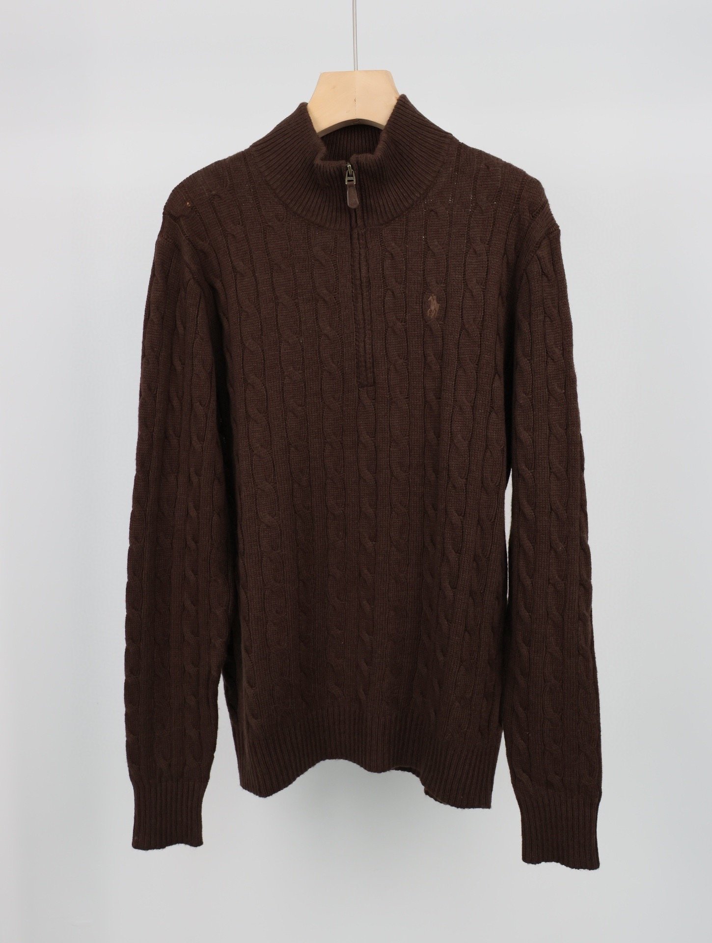 Polo style small sparrow embroidered women's knitted cardigan with collar W6020402 - Image 8