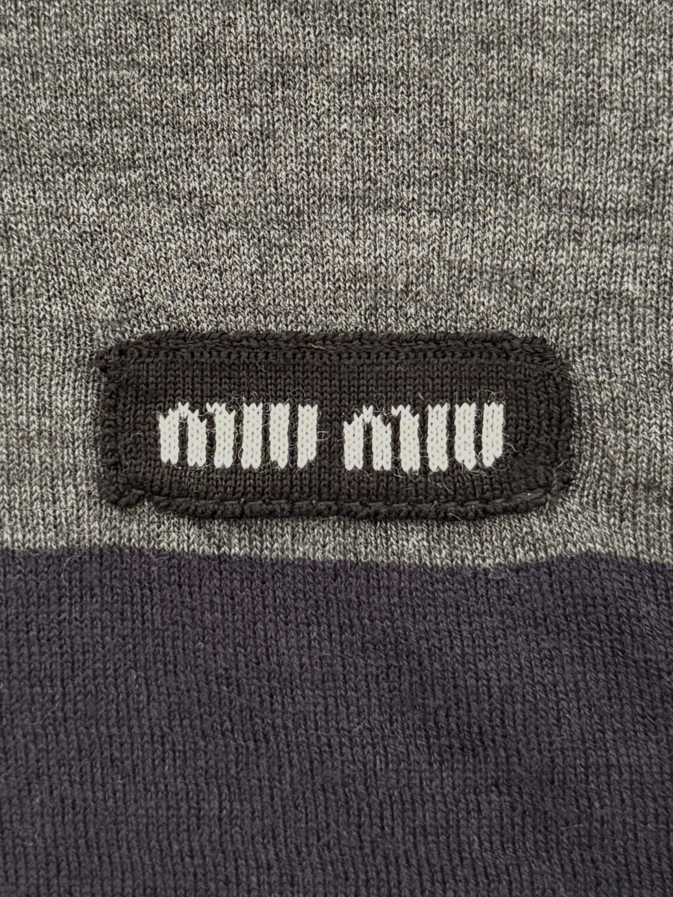 Miumiu Patterned Half-Zip Knitted Sweater W6020502 - Image 4
