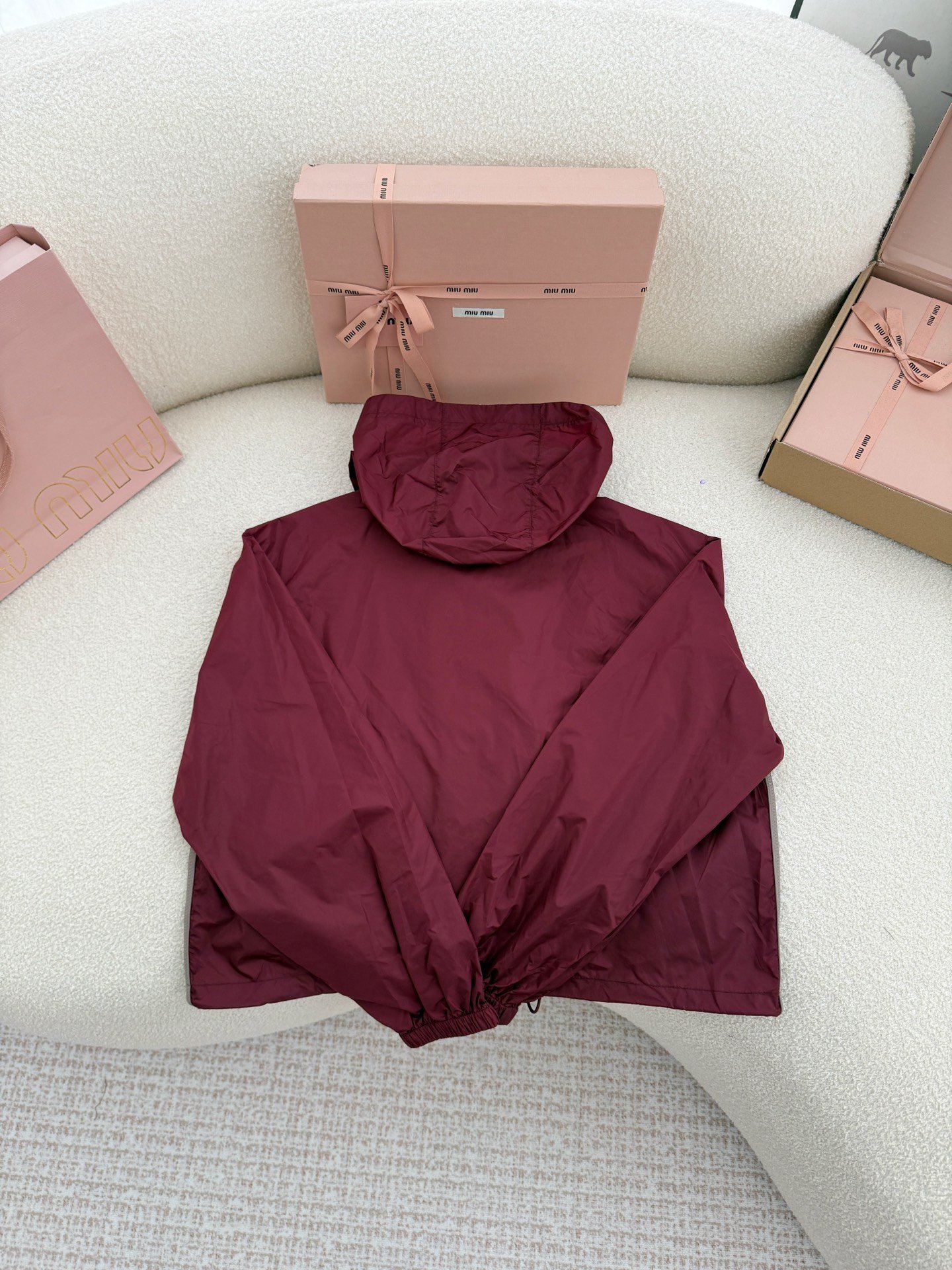Miumiu hooded zipper coat W6020503 - Image 3