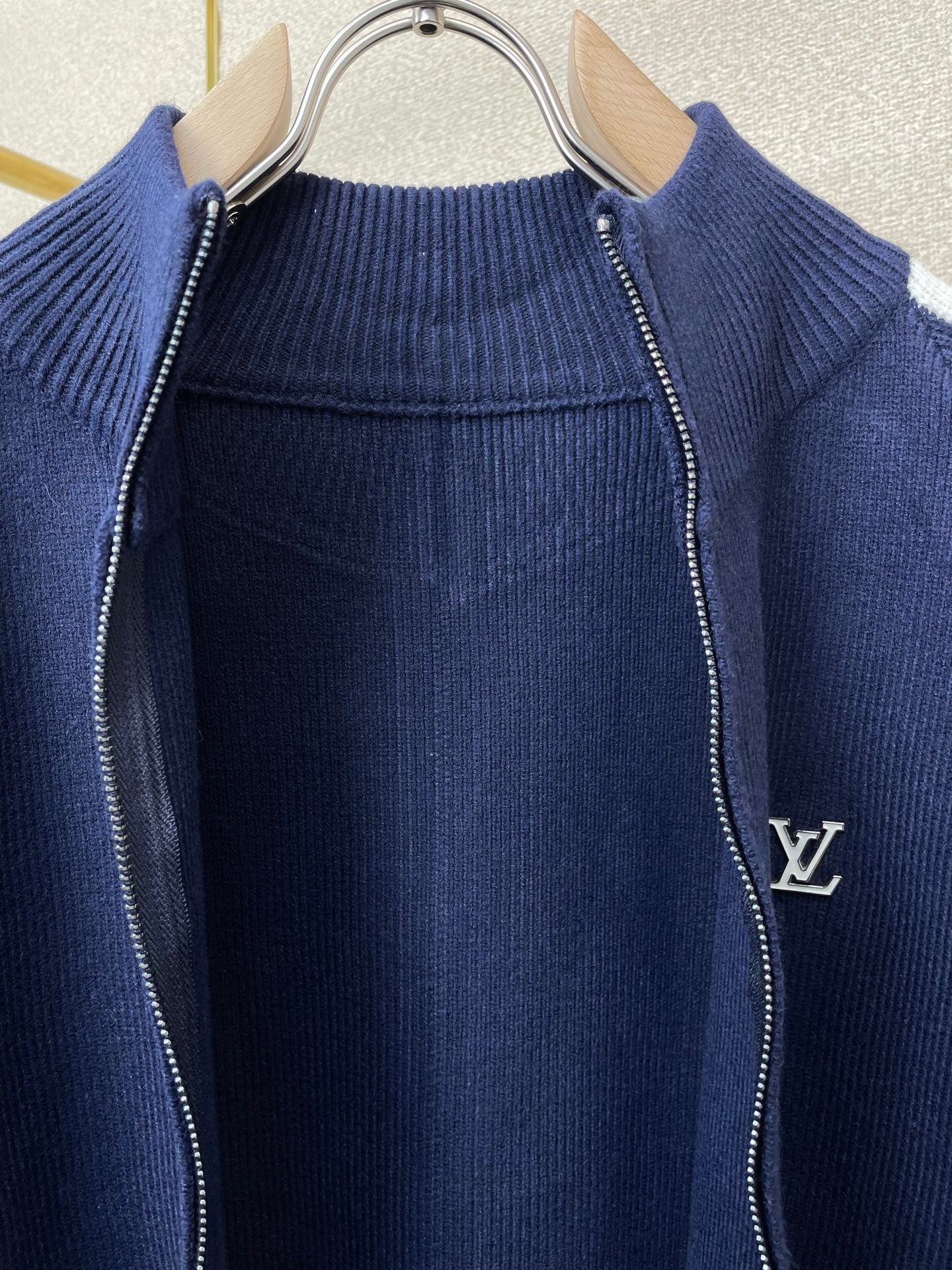 Louis Vuitton dark blue all-zipper wool blend sports shirt M6020703 - Image 5
