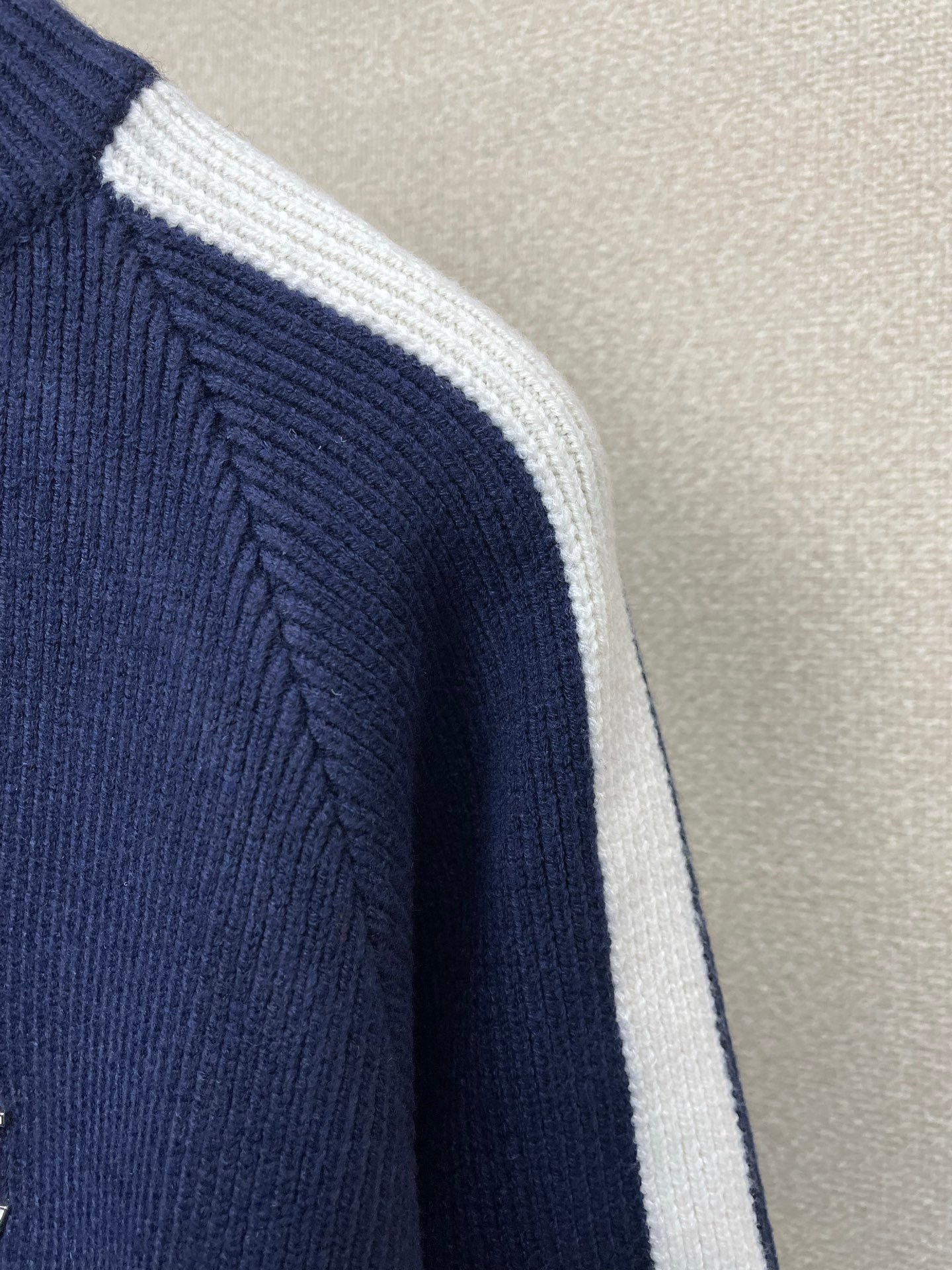 Louis Vuitton dark blue all-zipper wool blend sports shirt M6020703 - Image 7