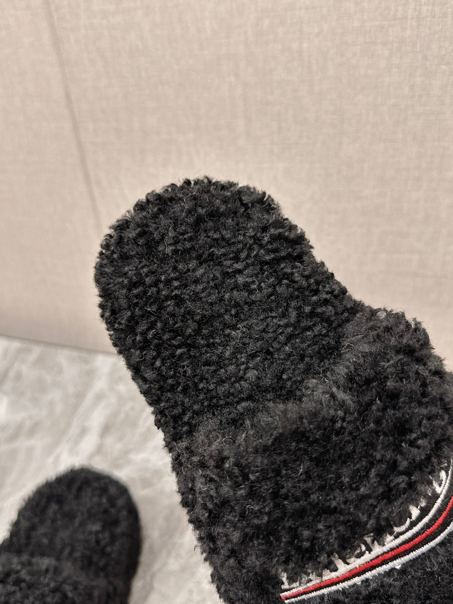 Balenciaga embroidered twill brushed cotton slipper B6020901 - Image 5