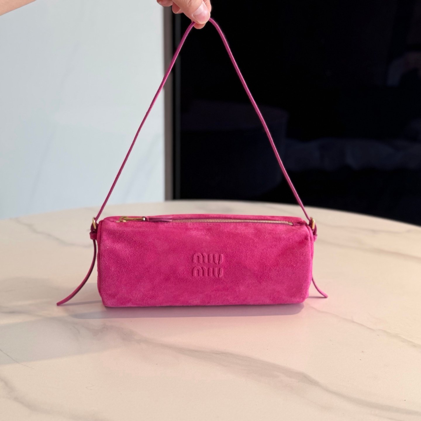 Miu Miu Suede Shoulder Bag B6021307 - Image 5