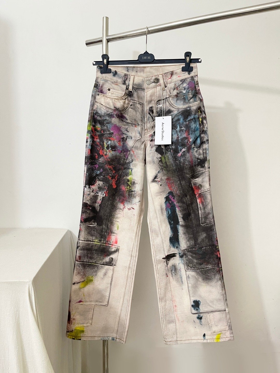 Acne Studios' 3D Printed Graffiti Hand-Drawn Denim Pants M6021404