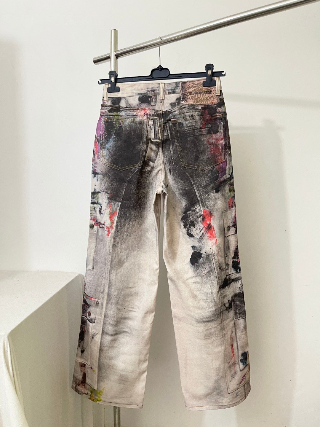 Acne Studios' 3D Printed Graffiti Hand-Drawn Denim Pants M6021404 - Image 3