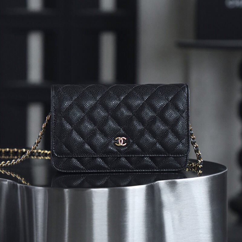 mirror quality Size: 12*19.3*3.5 cm Chanel Wallet on Chain B6022005
