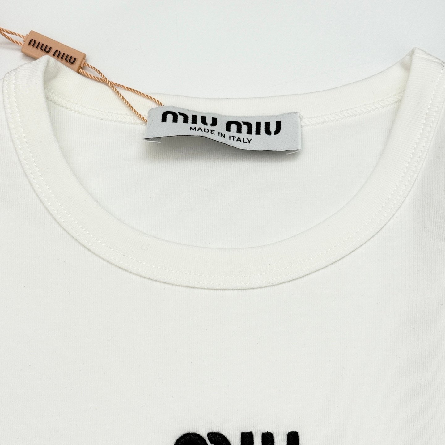 Miu Miu logo-embroidered T-shirt W6030101 - Image 4