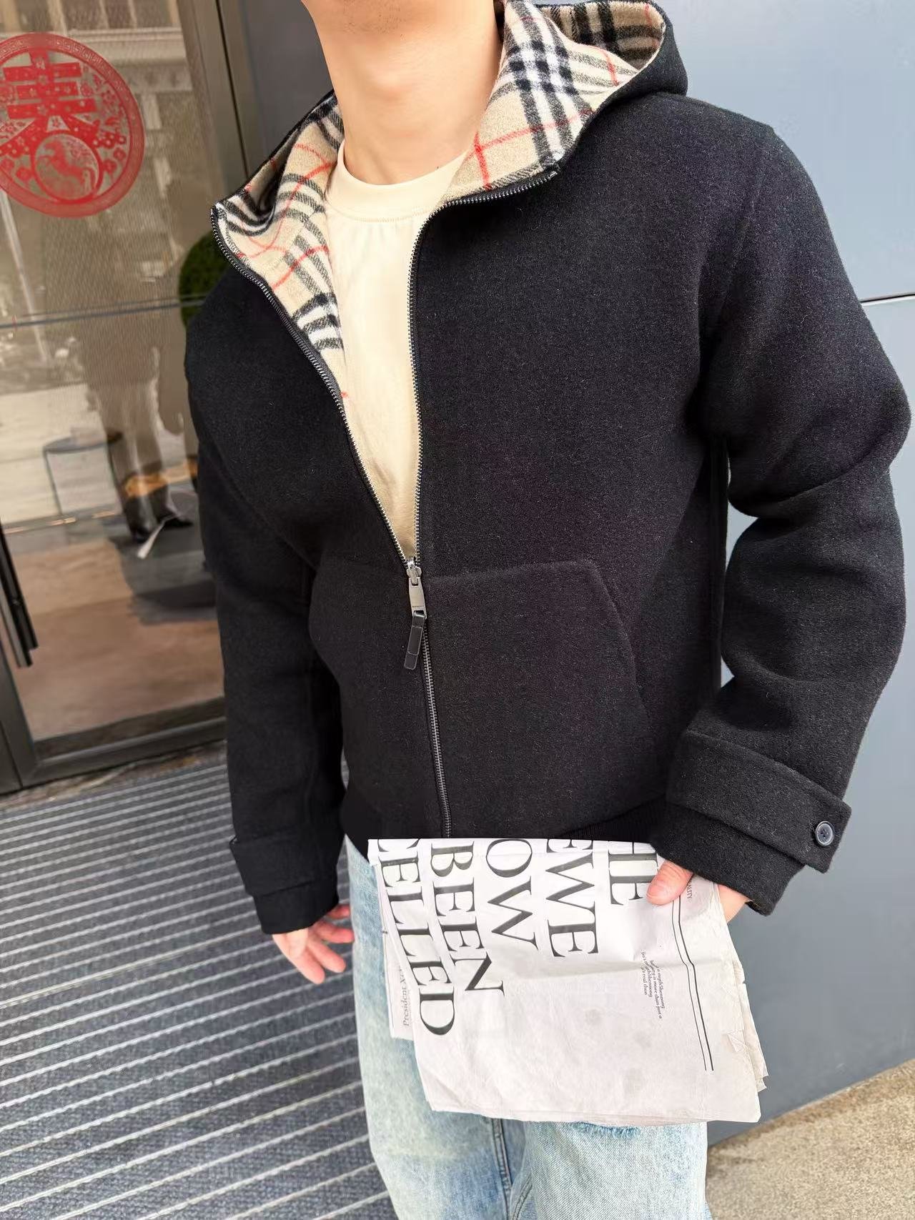 Burberry Reversible Wool Hooded Jacket M6030102 - Image 6