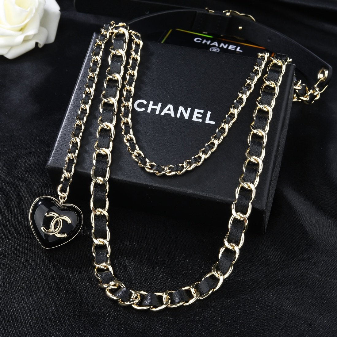 Chanel classic chain leather belt B6030108 - Image 5