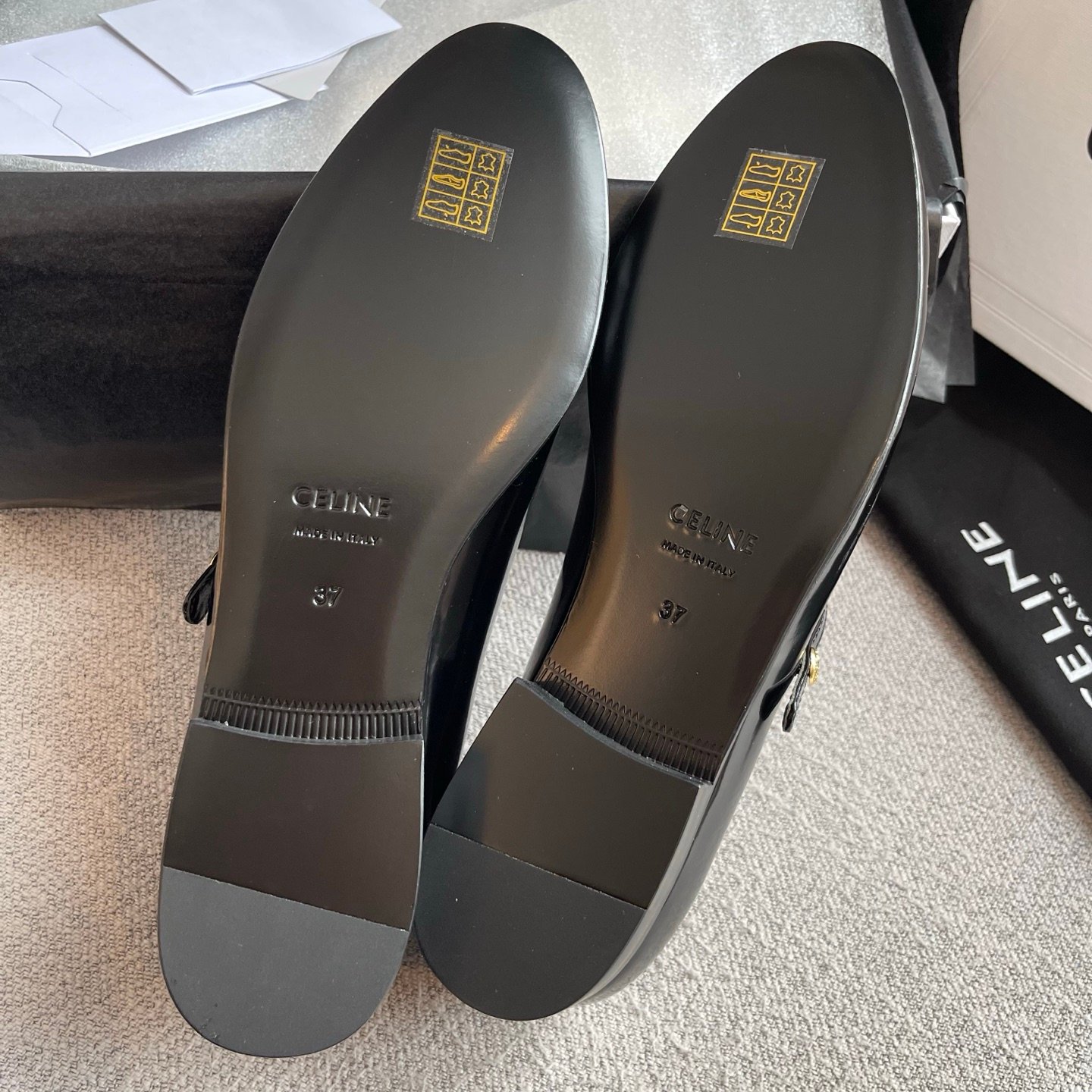 CELINE CITY BALLERINA IN GLOSSY CALFSKIN B6030604 - Image 7