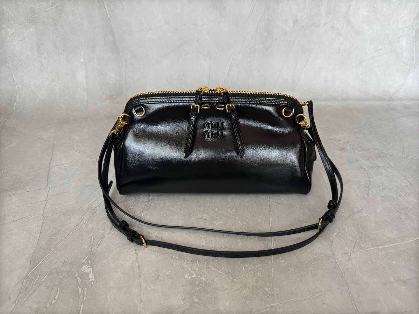 Miu Miu Caprice Mordoré Nappa Leather Clutch B6030704 - Image 5