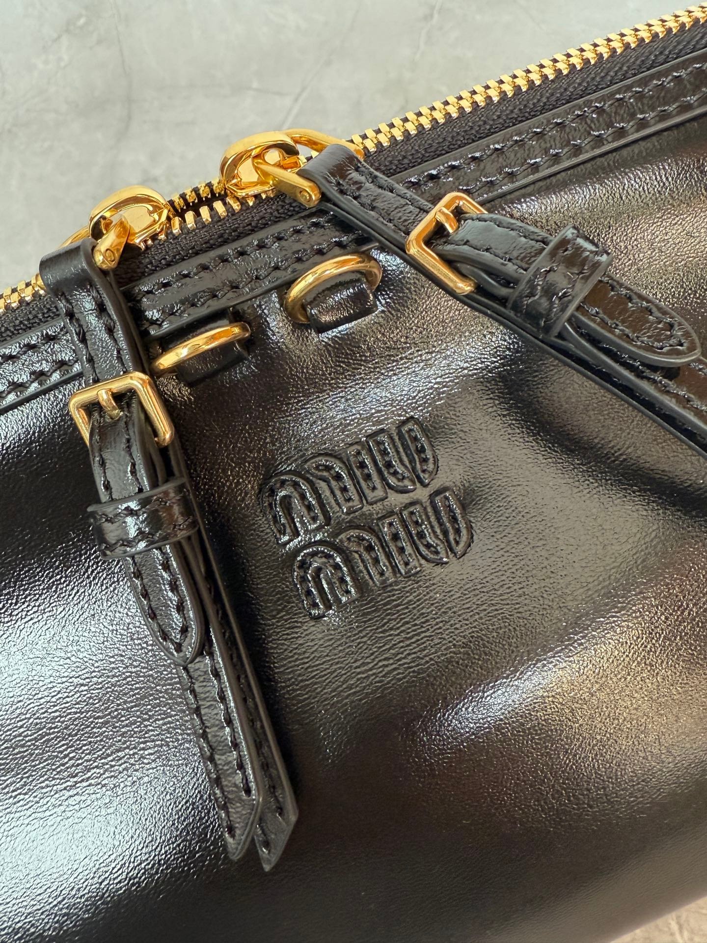 Miu Miu Caprice Mordoré Nappa Leather Clutch B6030704 - Image 6